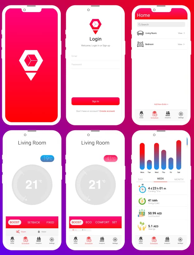 Smart Boiler Mobile - A mobile application to remotely control your thermostat and boiler from anywhere